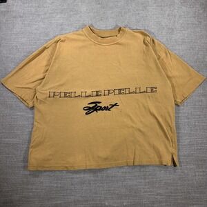 Pelle Pelle Sport T-Shirt Mens XXL Tan Good Embroidered Marc Buchanan Vintage